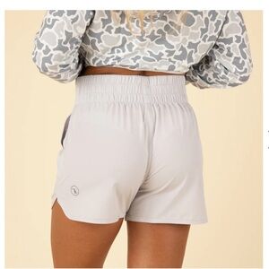 High Waist Women's Shorts in Light Gray